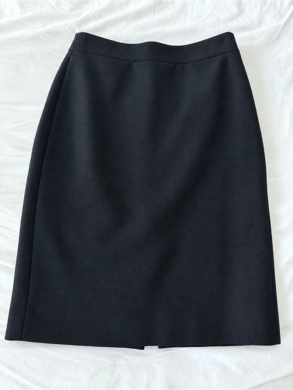JCrew No 2 Pencil Skirt 100% Wool in Black- Tailored Office Skirt Size 4